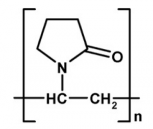 Estrutura química do PVPP